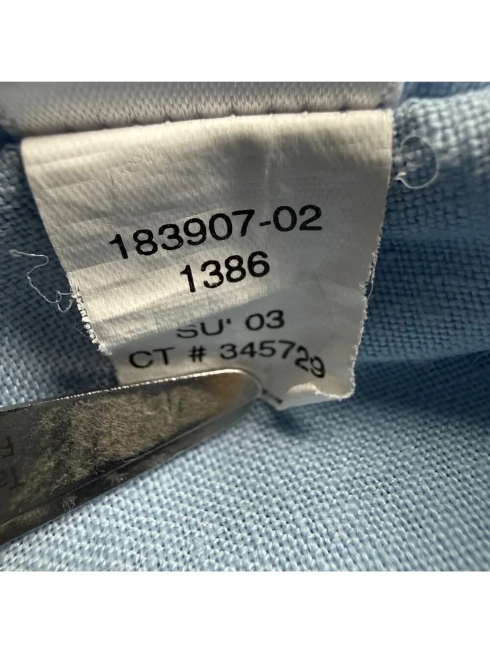 Vintage Banana Republic Size L Blue Linen Button-Down Short Sleeve Shirt Top